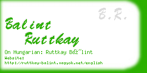 balint ruttkay business card